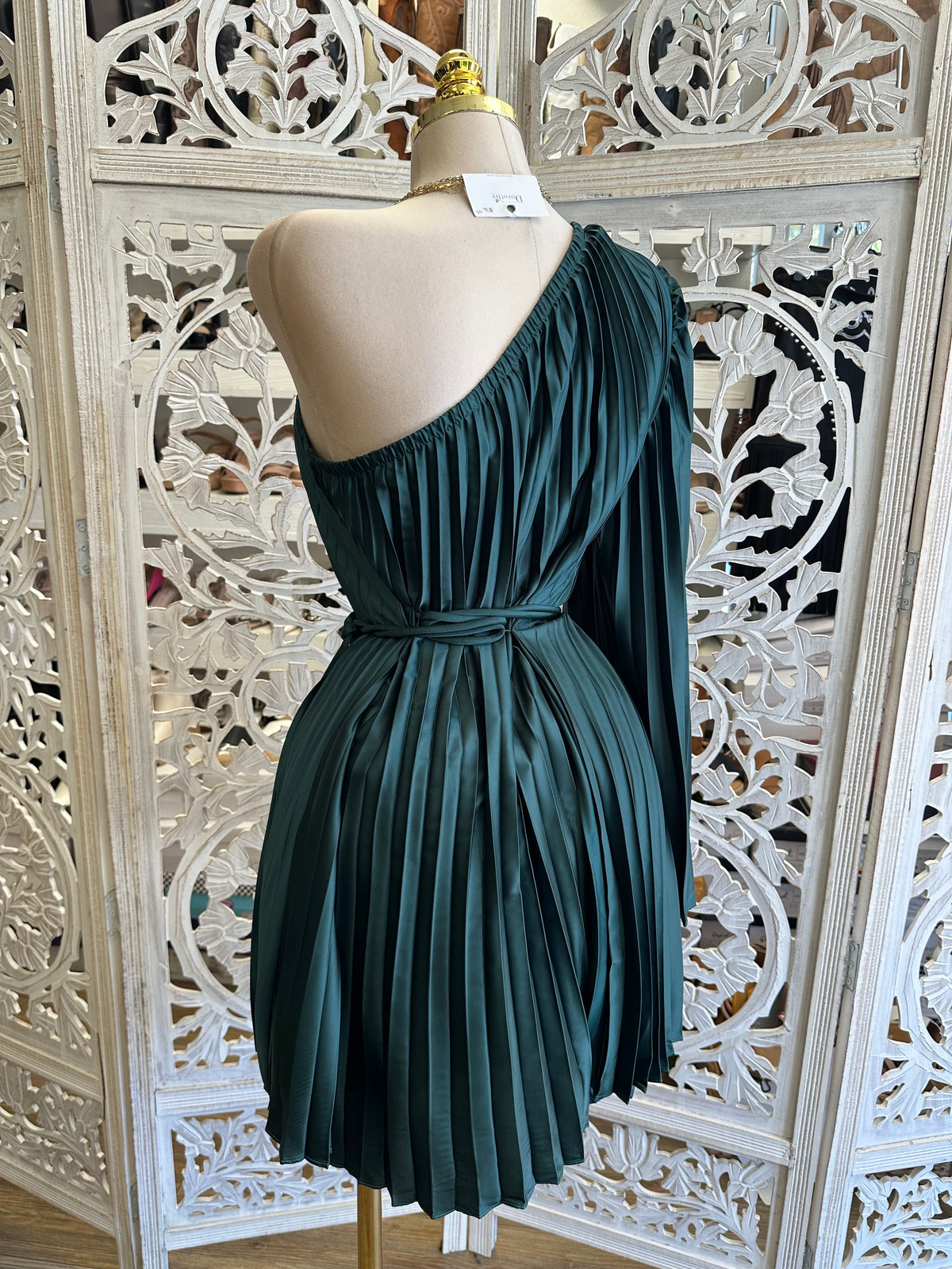 Calliope Plissé Dress- Estira , Stretchy