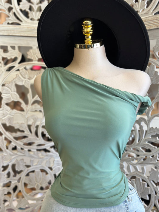 Asymmetrical Blouse - Estira , Stretchy