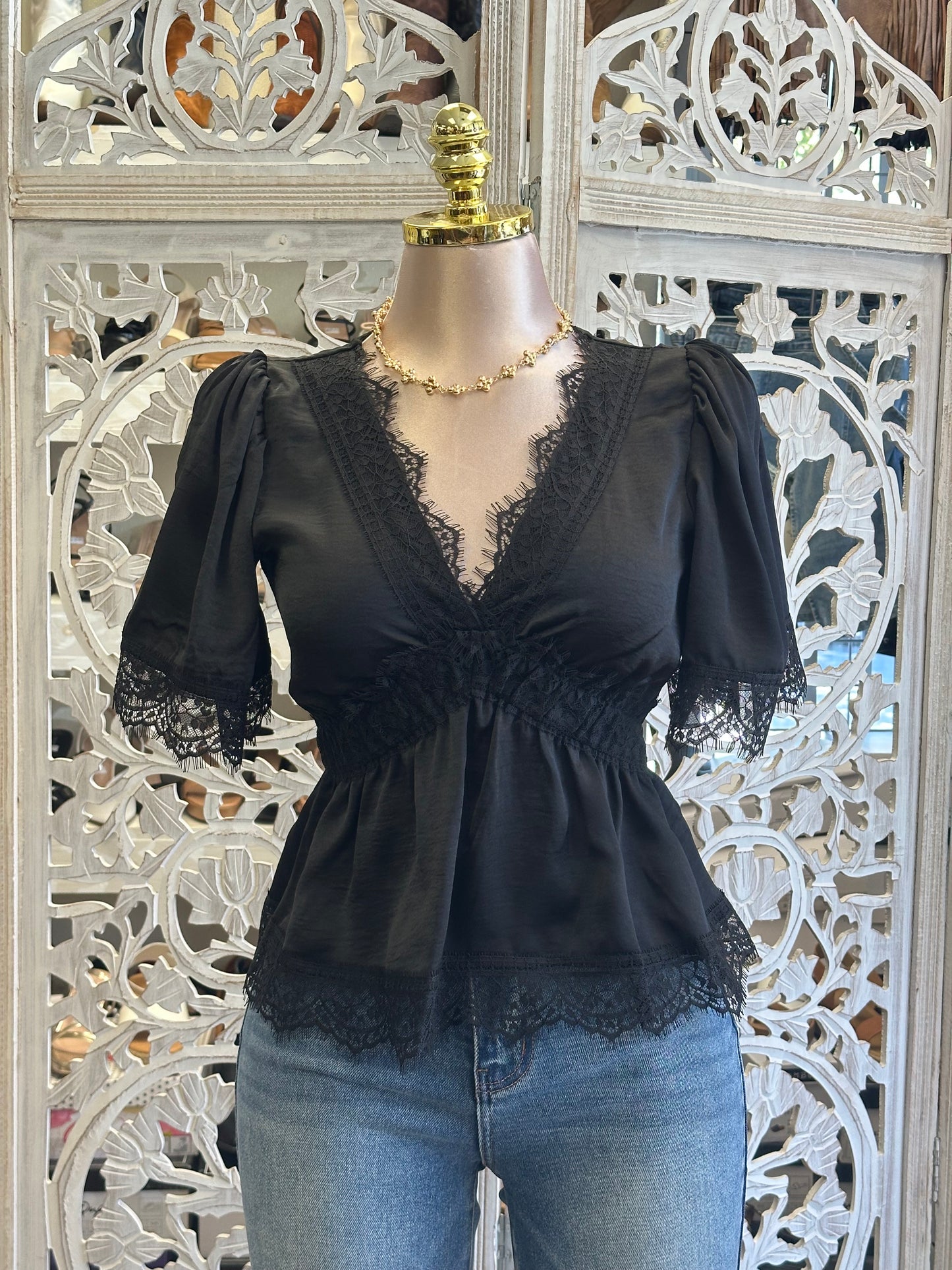 Lace Lined Doll Blouse