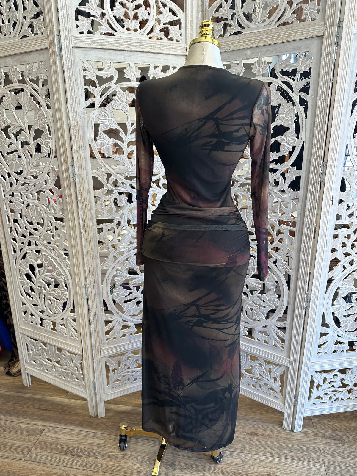 Midnight Gallery Dress- Estira, Stretchy