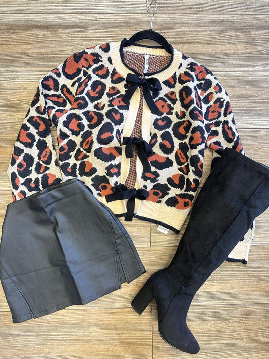 Ribbon Cheetah Sweater