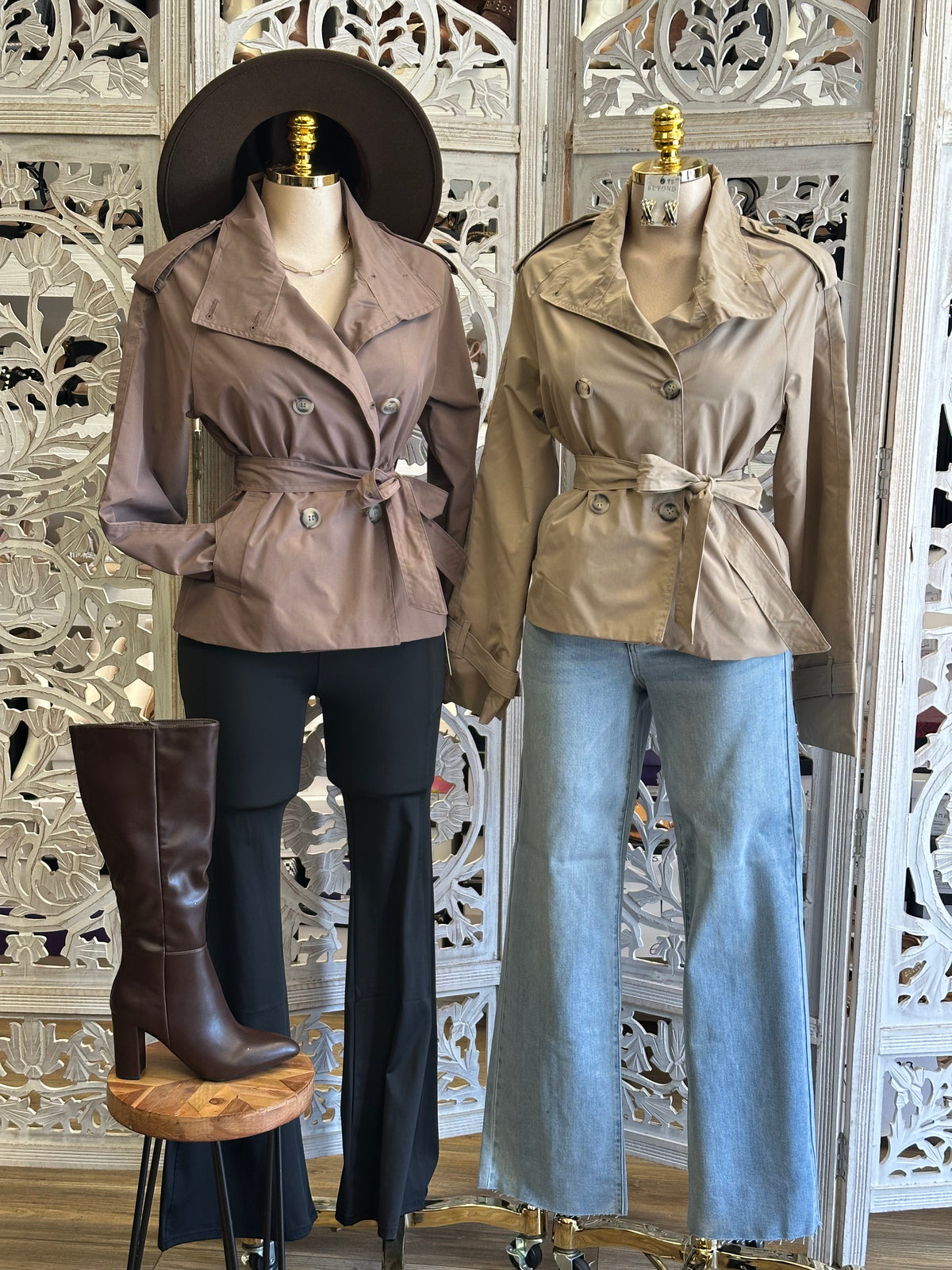 Danica Cropped Trench Coat