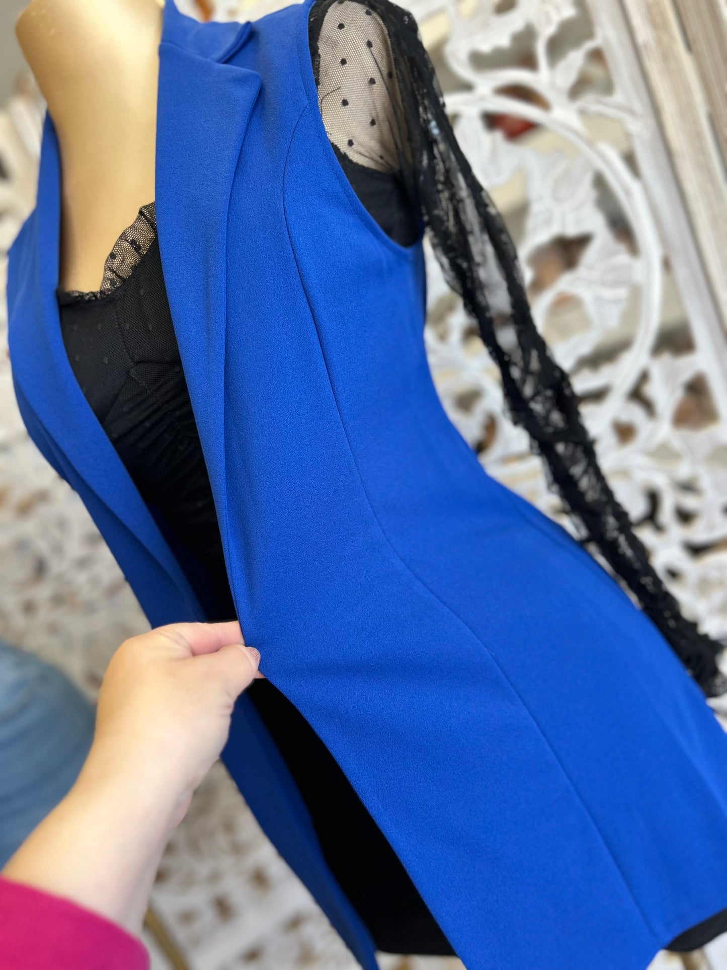 Royal Blue Vest- Stretchy