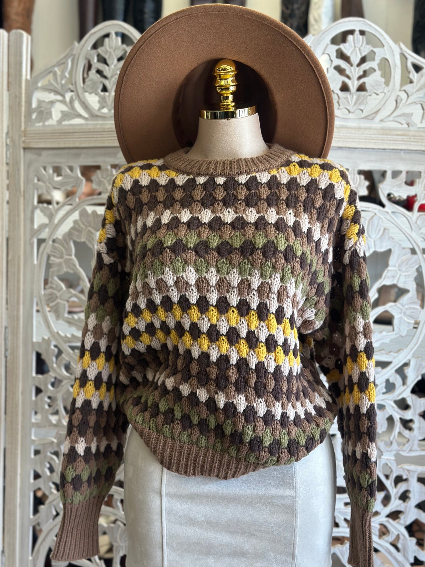 Multicolor Autumn Knit Sweater
