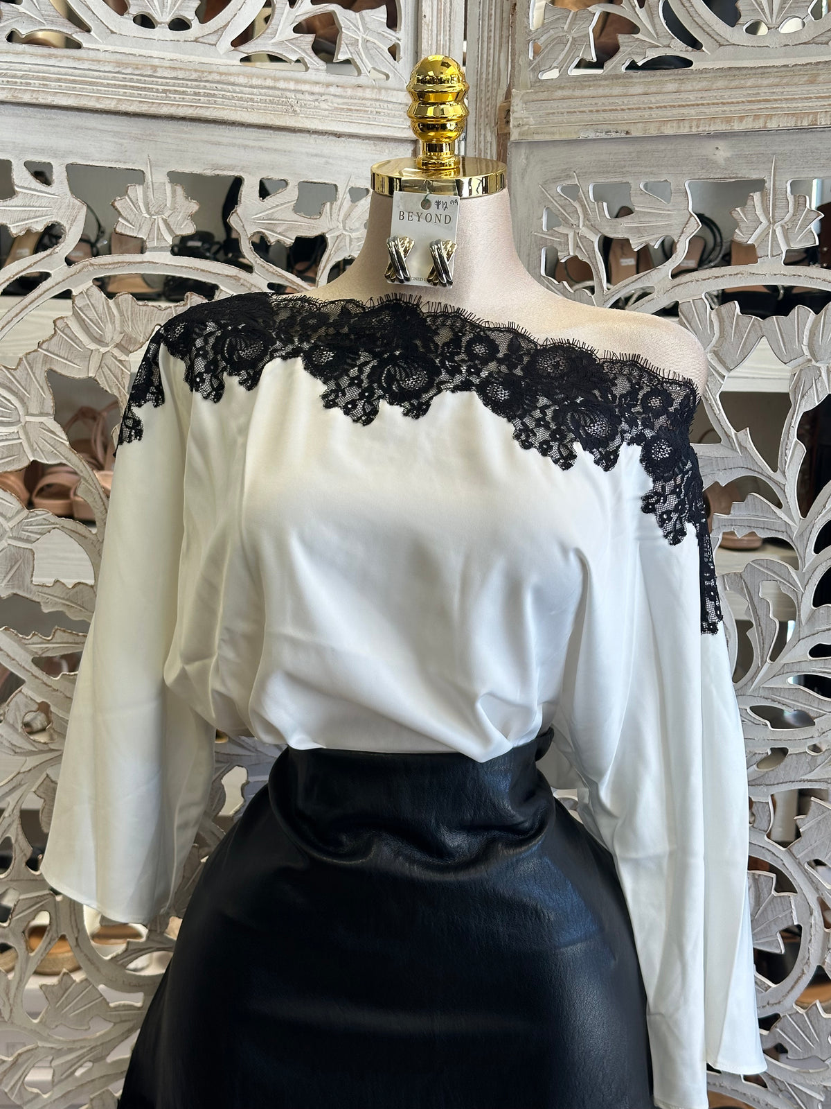 Etherea Lace-Trim Blouse