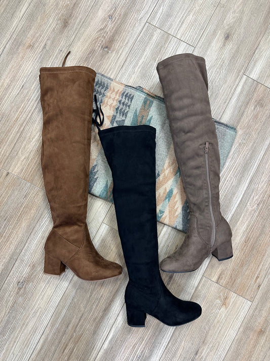 Heeled Suede Long Boot