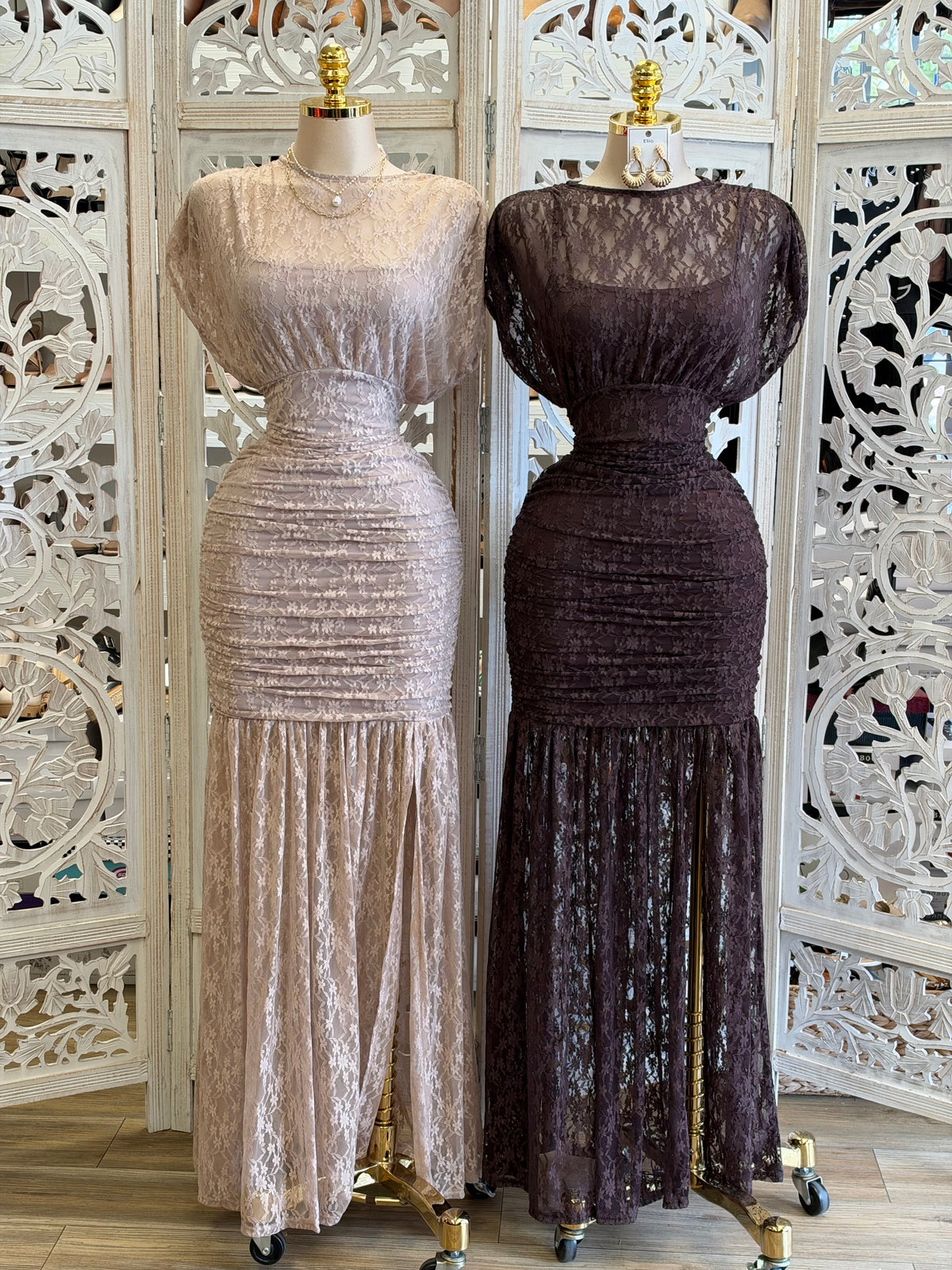 Garnet Opulence Gown- Estira , Stretchy