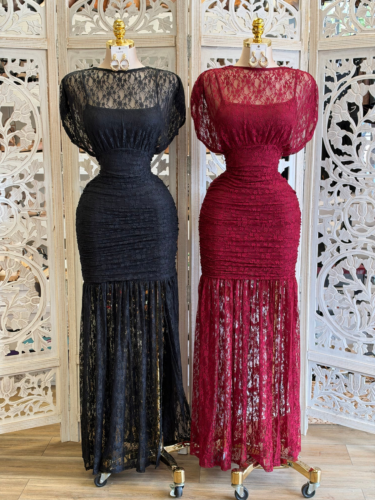 Garnet Opulence Gown- Estira , Stretchy
