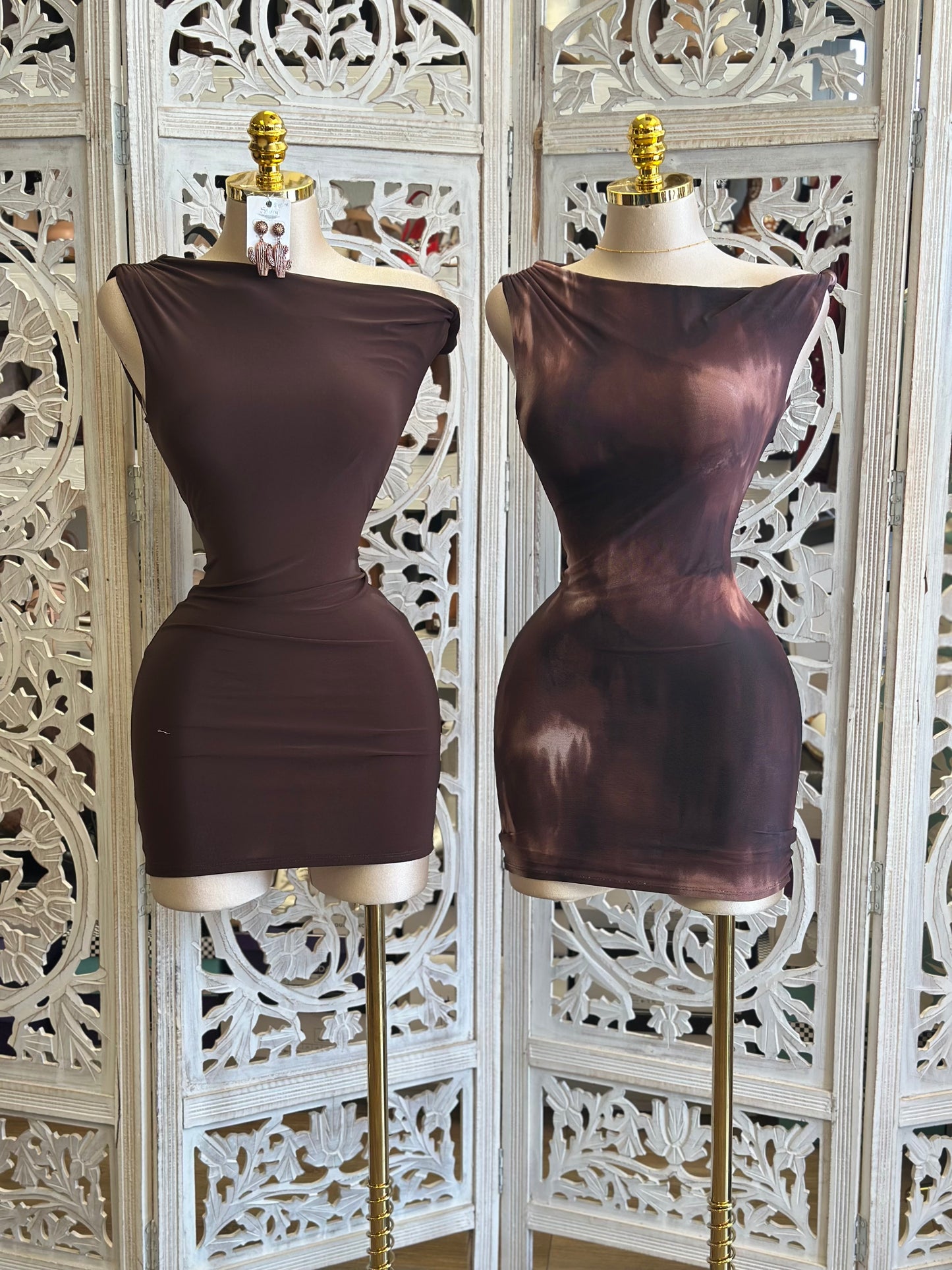 Asymmetrical Mini Dress - Estira, Stretchy