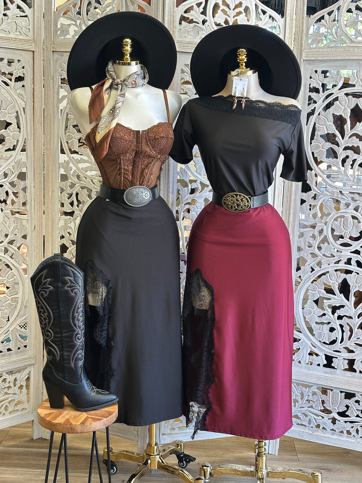 Midnight Lasso Skirt- Estira, Stretchy