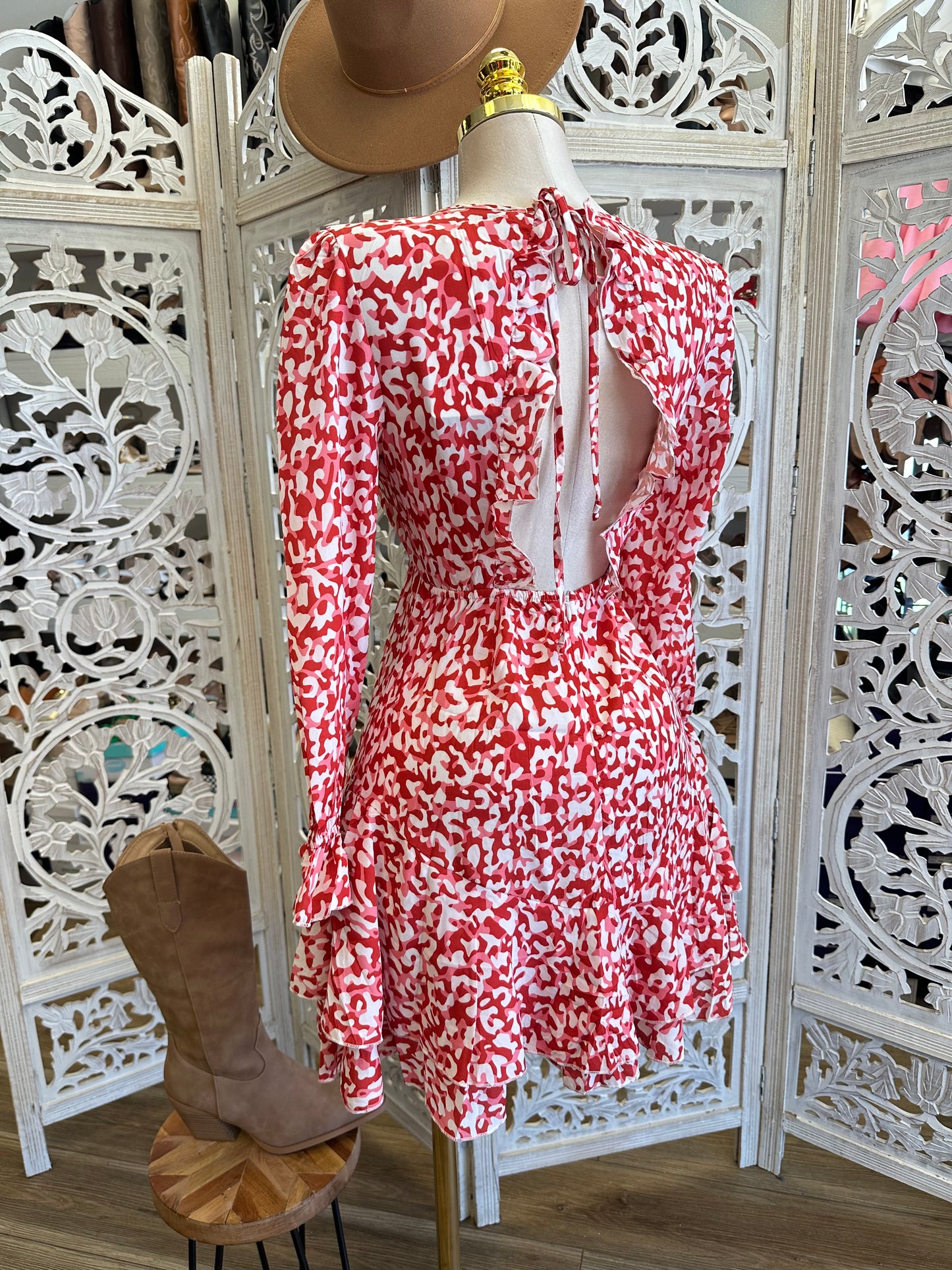 Cheetah Red Mini Dress - no Estira, no Stretchy