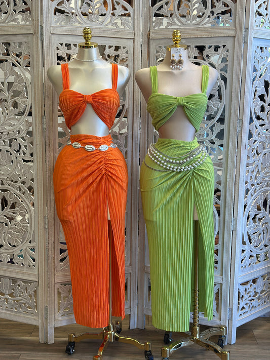 Tropical Pleated Set-Stretchy, Estira