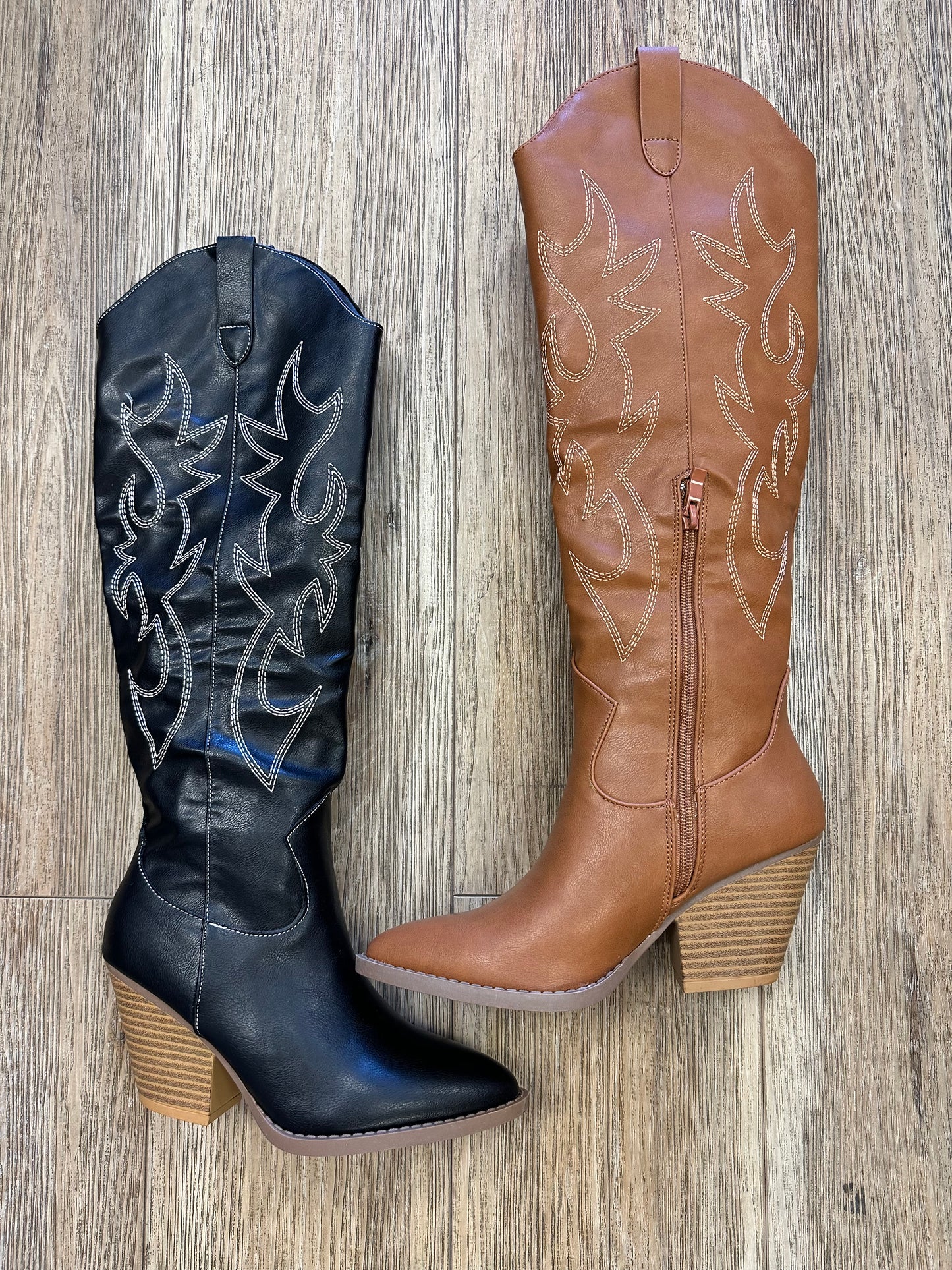 High Length Western Embroidered Boots