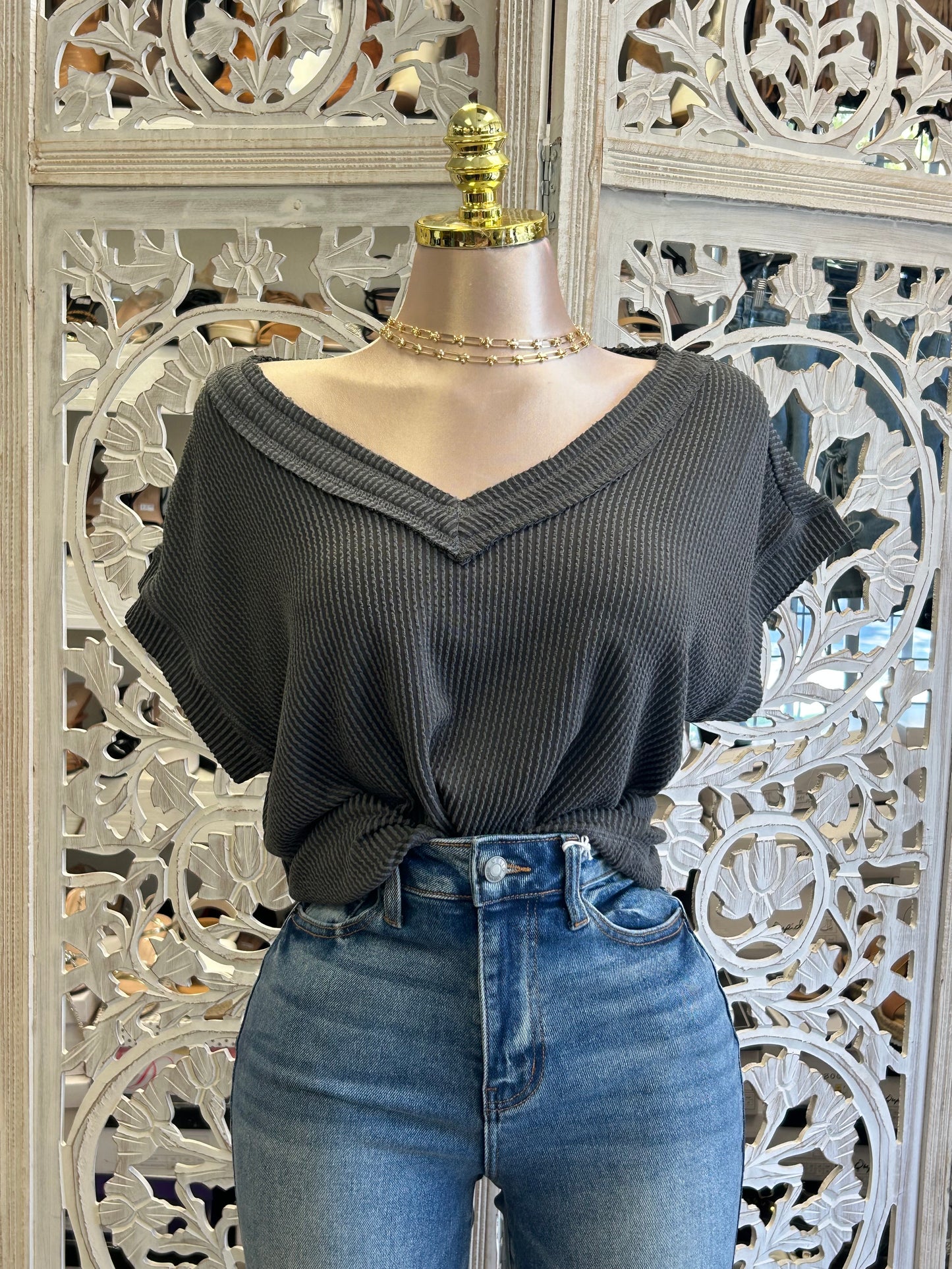 Ribbed Oversized Tee