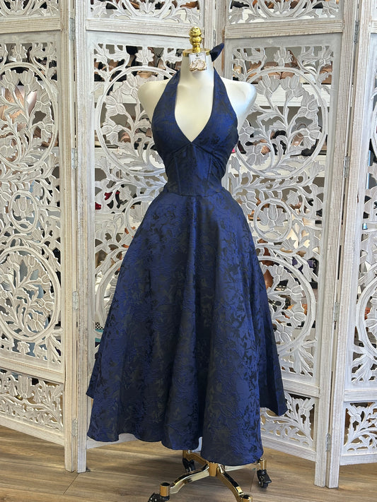 Midnight Ofelia Midi Dress - No Estira, Not Stretchy