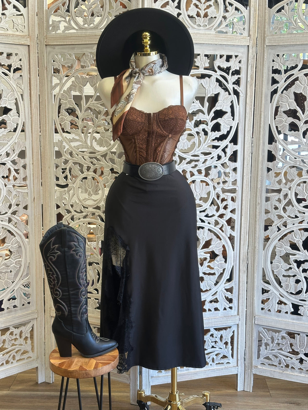 Midnight Lasso Skirt- Estira, Stretchy
