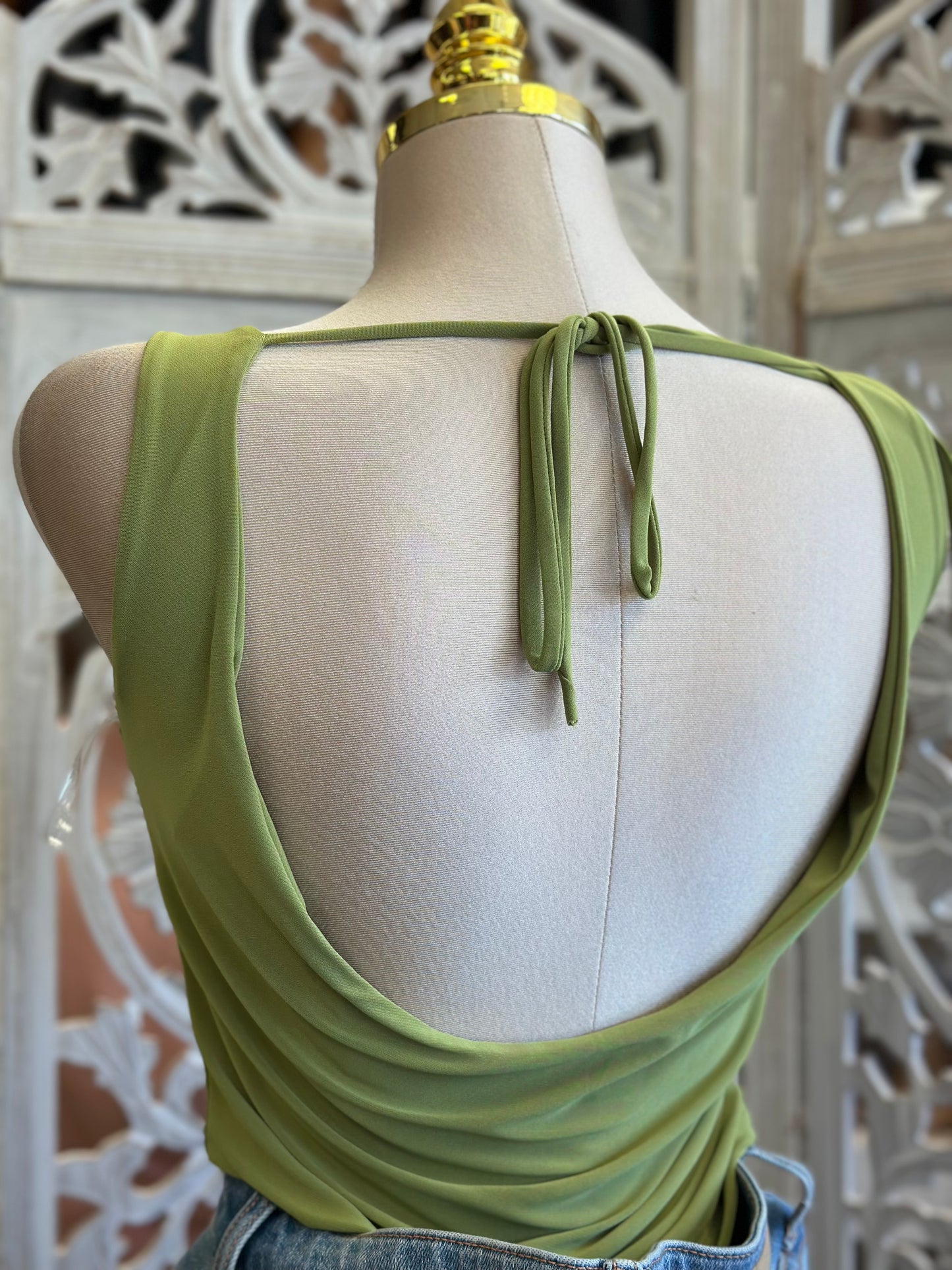 Draped Scoop Blouse - Estira, Stretchy