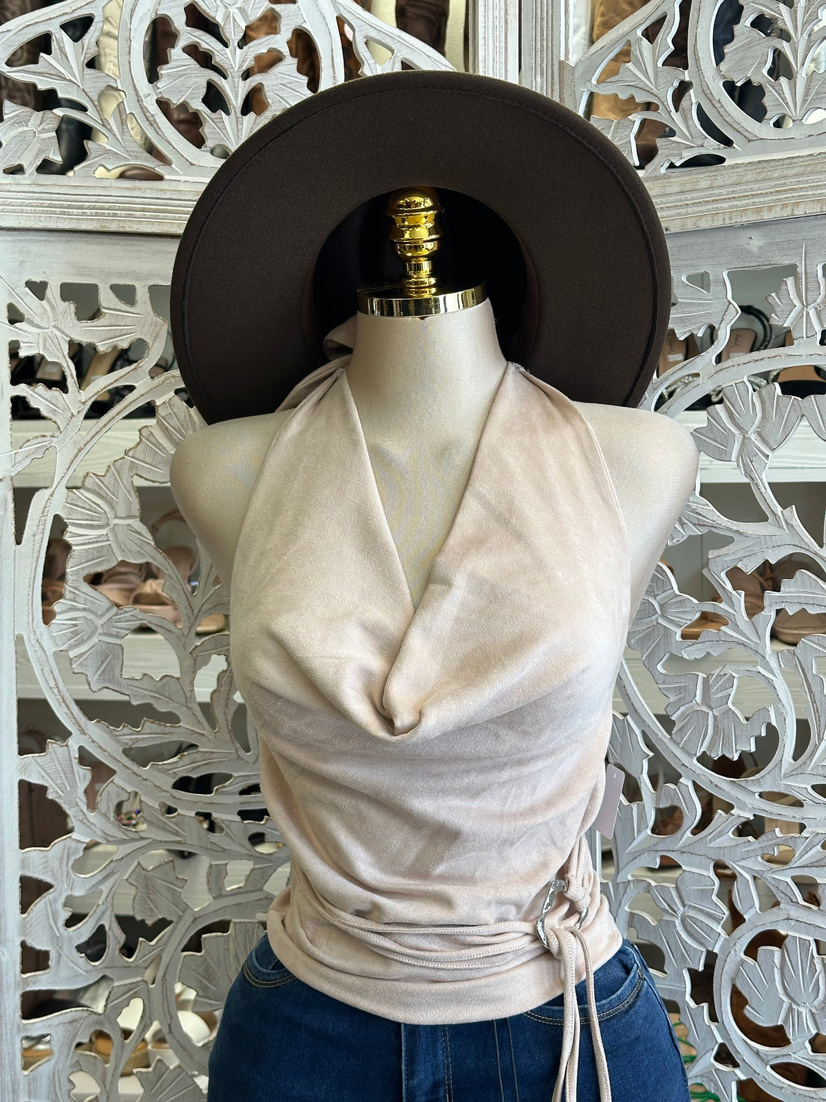 Cashmere Silk Muse Halter- Stretchy
