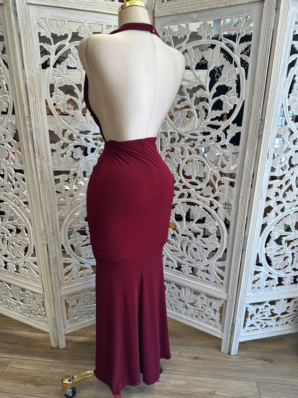 Crimson Monroe Gown -Estira, Stretchy