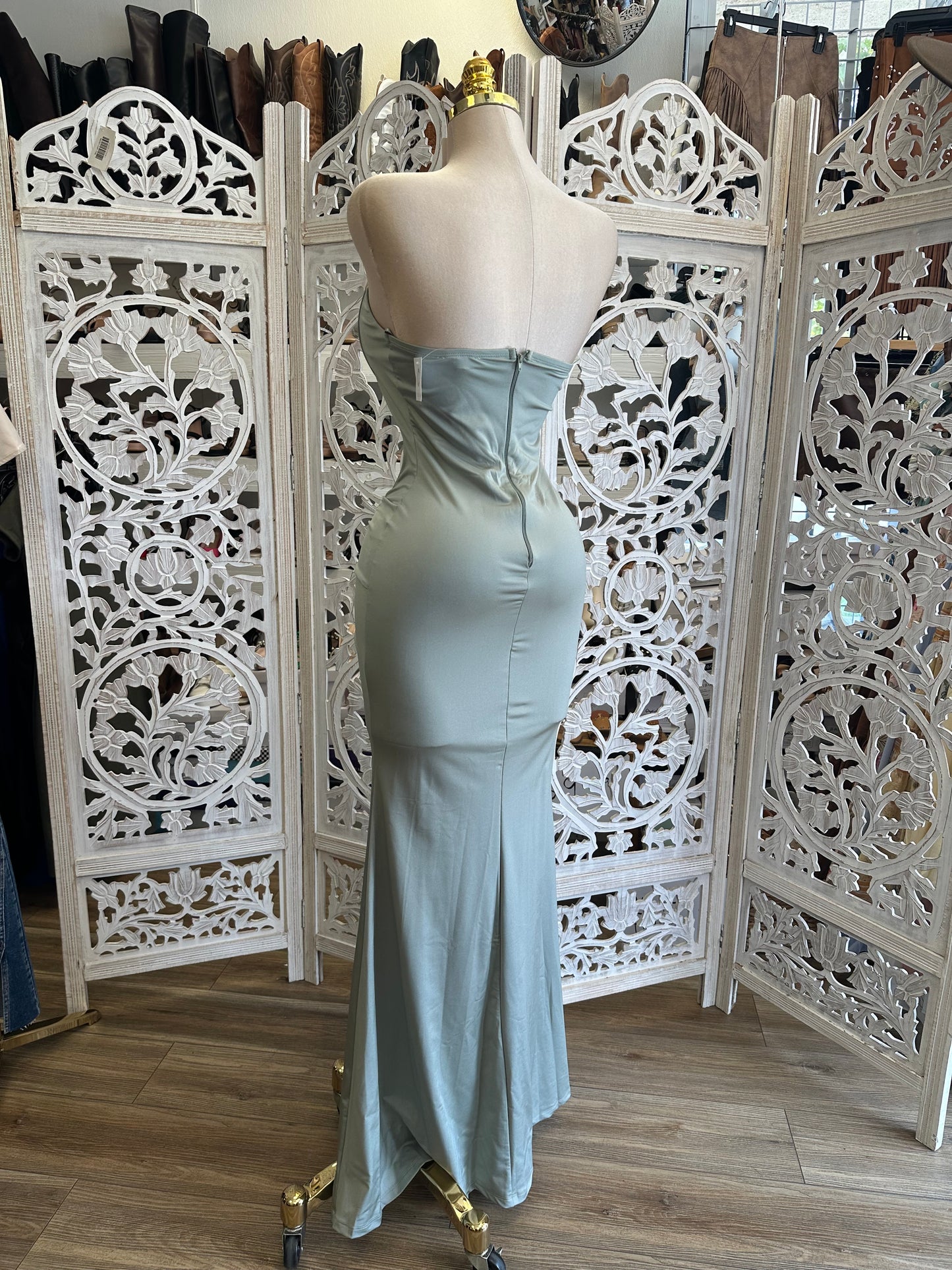 Seafoam Knotted Maxi Dress - Estira , Stretchy