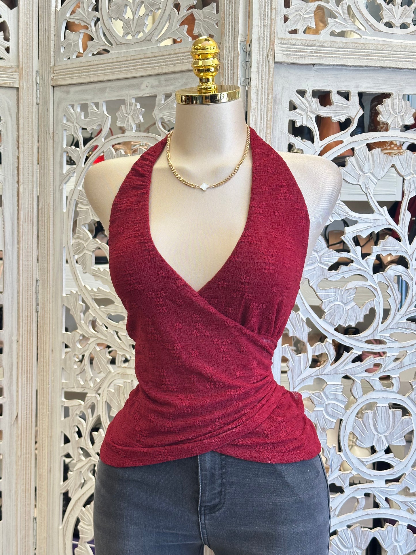Wrapped Halter Top - Estira, Stretchy