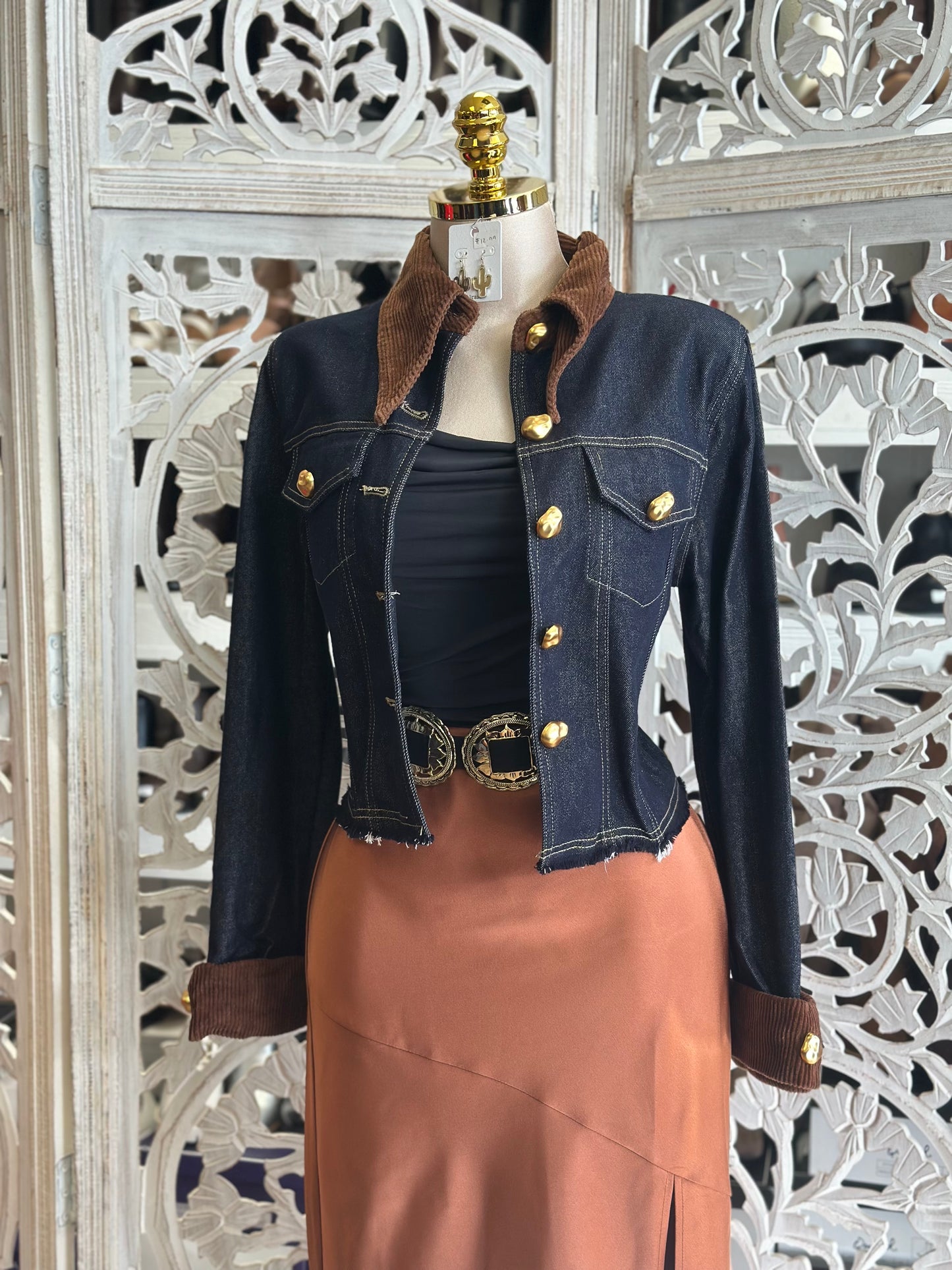 Fitted Jean Corduroy Jacket- Not Stretchy, No Estira