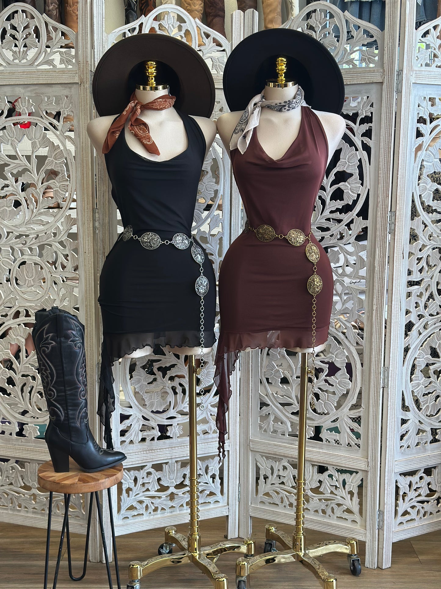 Mesh Open Back Mini Dress- Stretchy, Estira