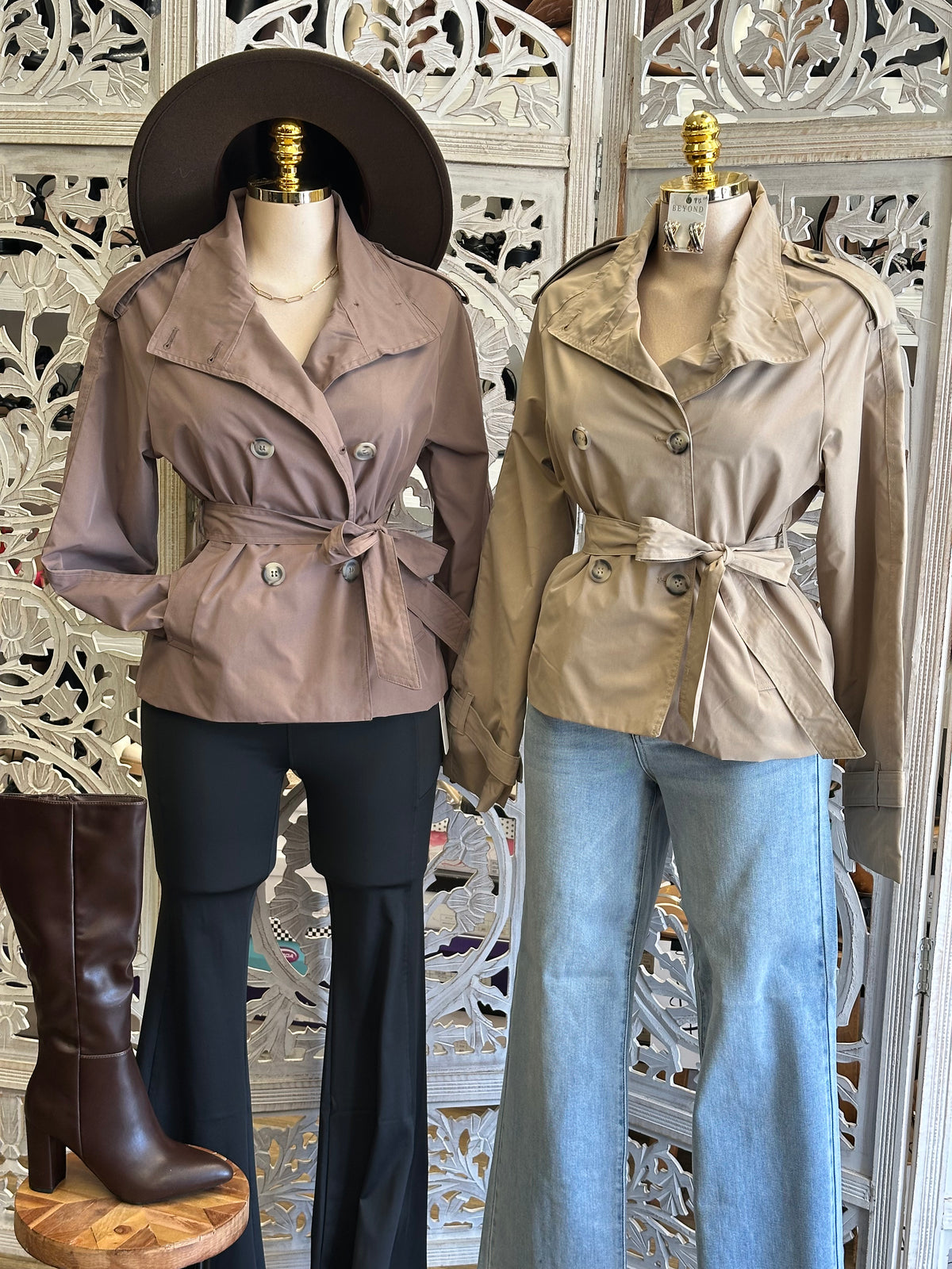Danica Cropped Trench Coat