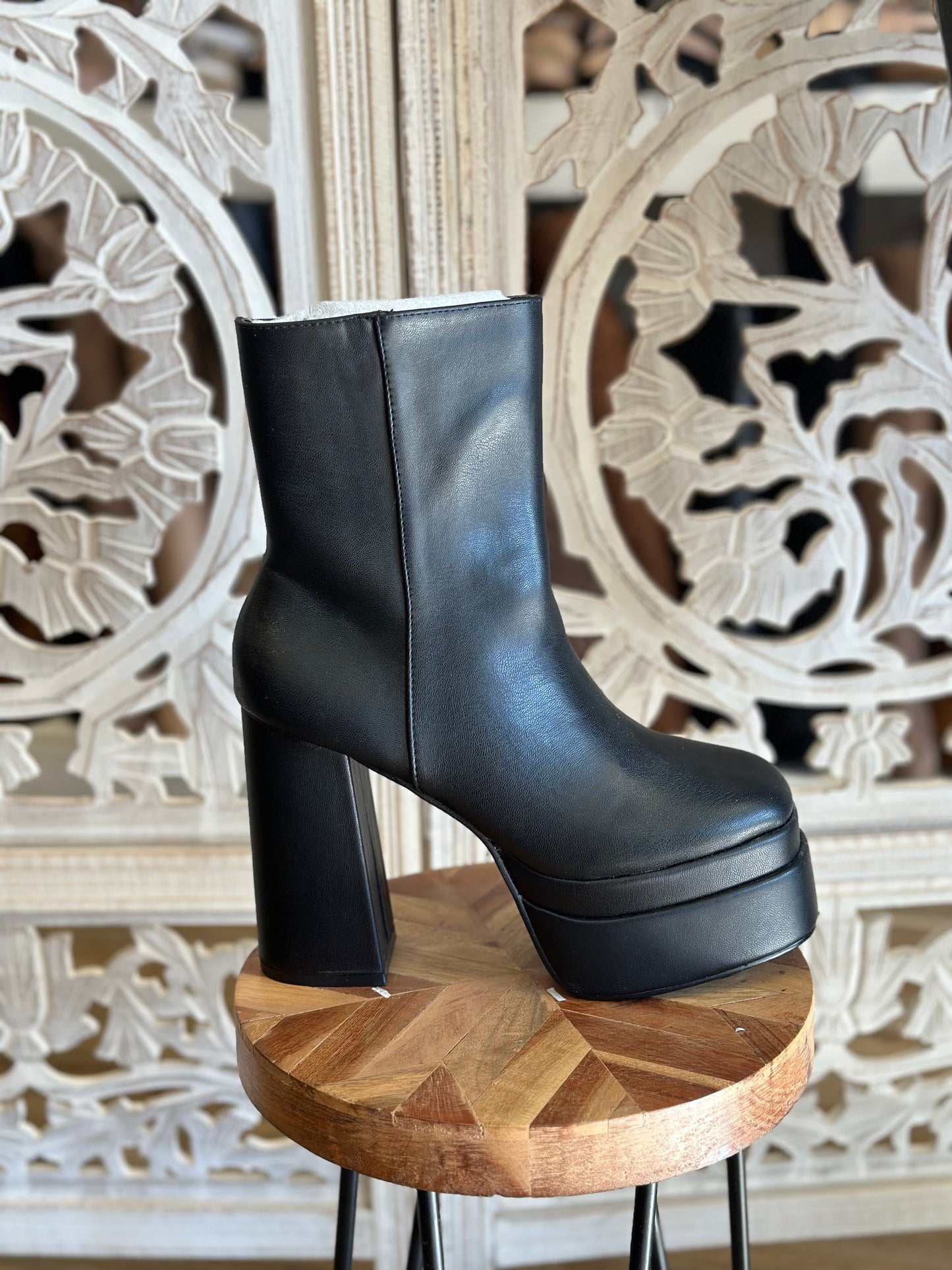 High Heel Platform Booties