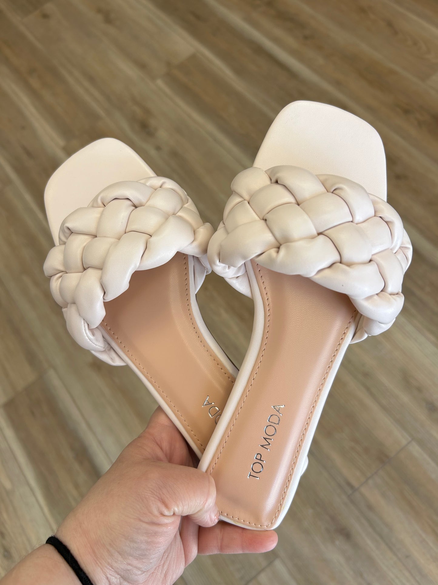 Ivory Braided Sandals