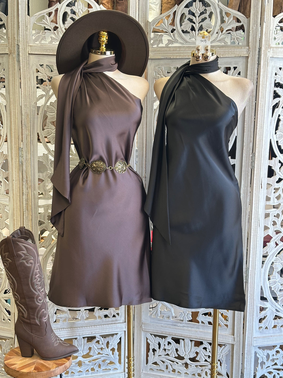 Aurelie Scarf Dress- Estira, Stretchy