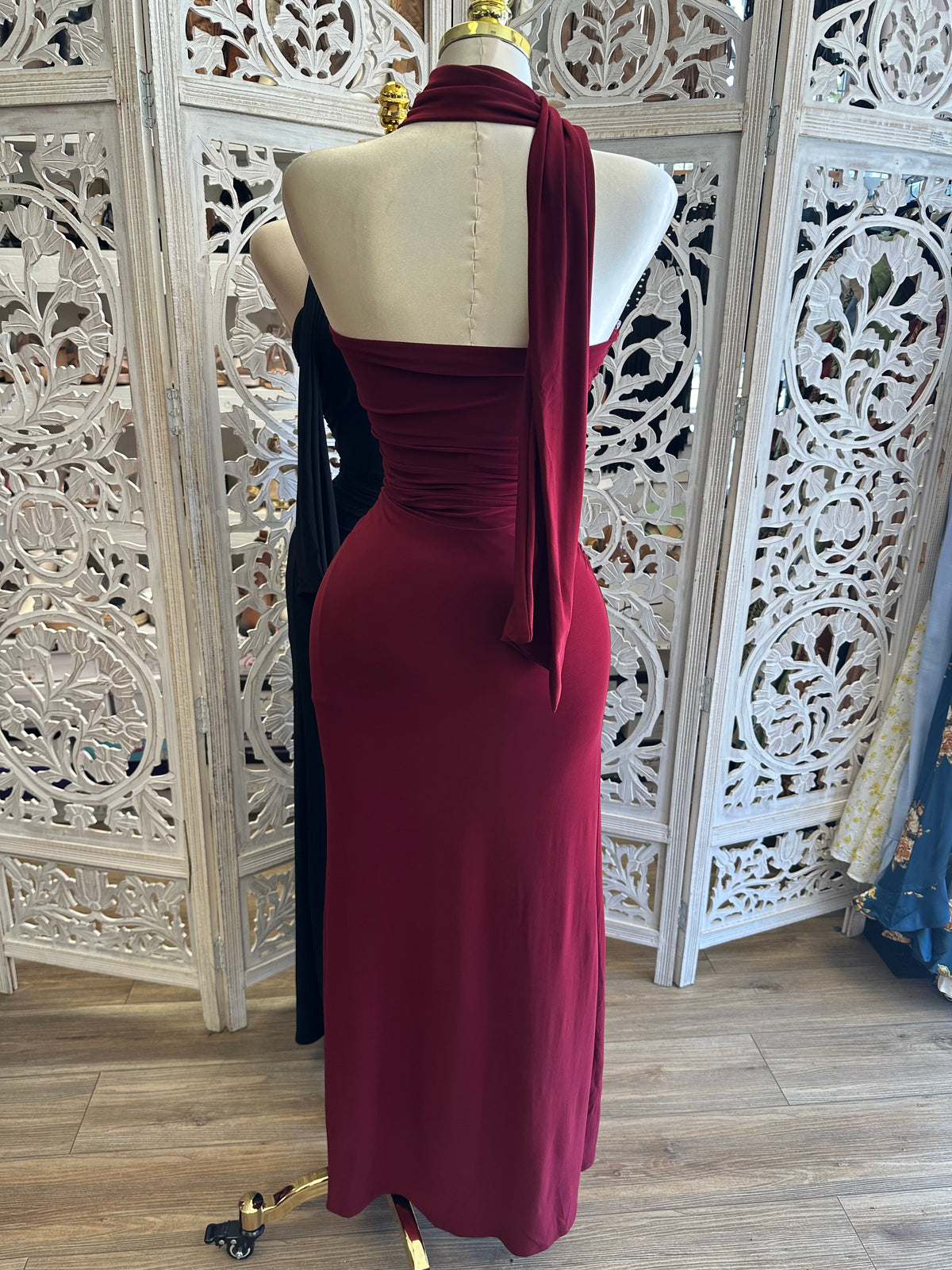 Gala Scarf Maxi Dress- Estira, Stretchy