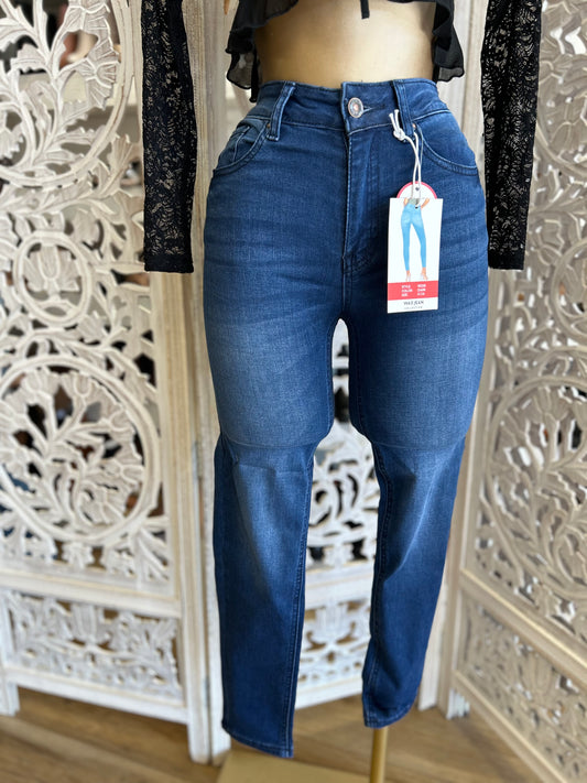 Dark Wash High Rise Skinny Jeans- Stretchy