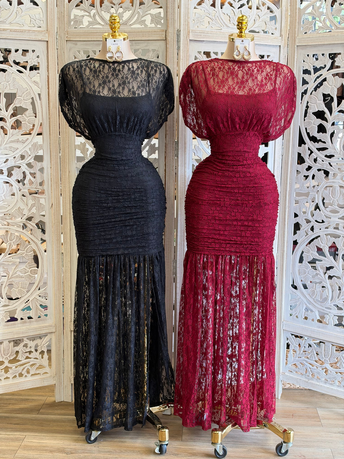 Garnet Opulence Gown- Estira , Stretchy