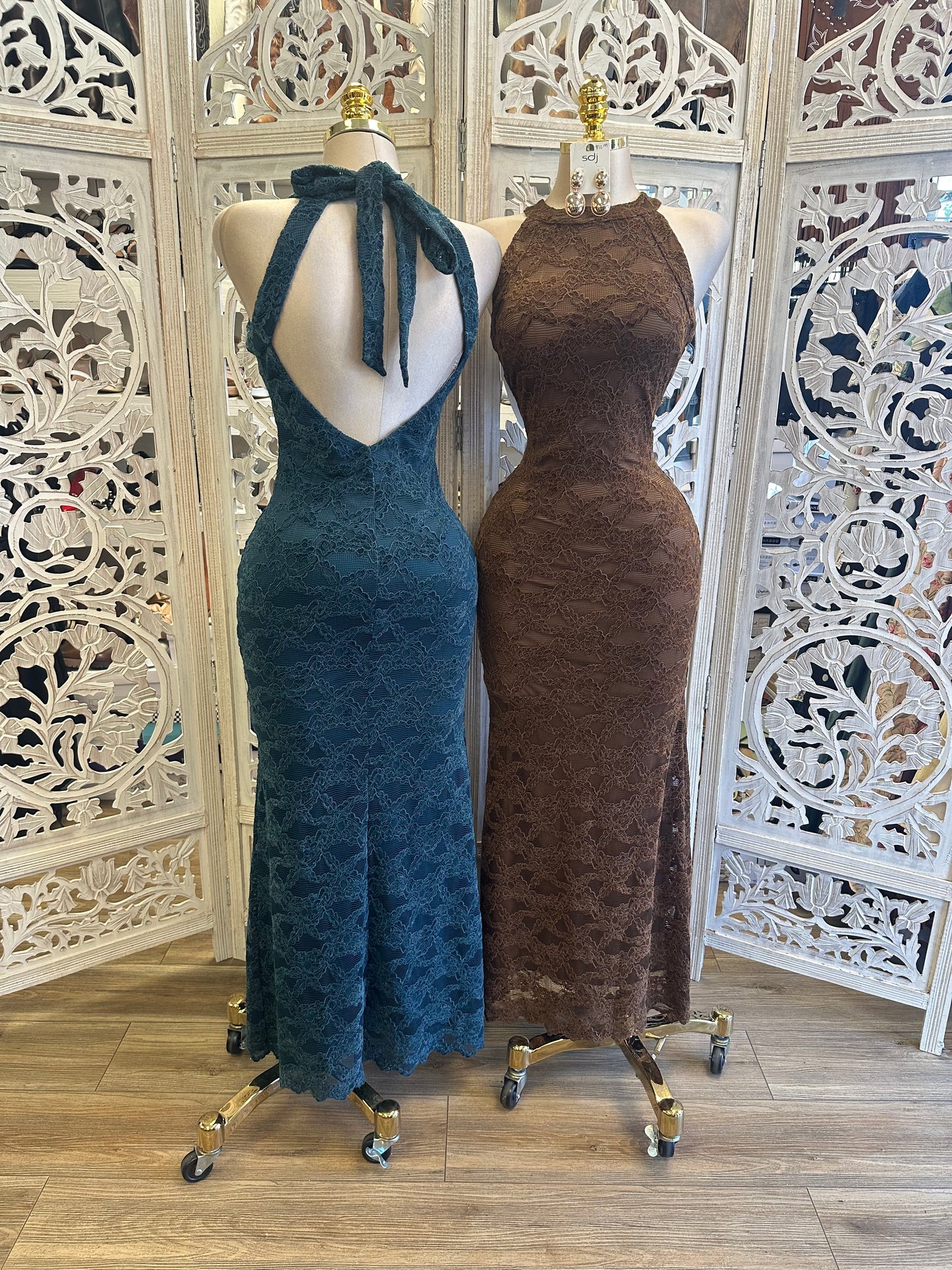 Lacey Ribbon Dress- Stretchy ,Estira