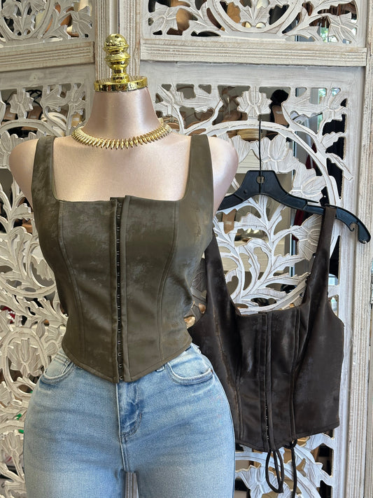 Corset Clip Up Top