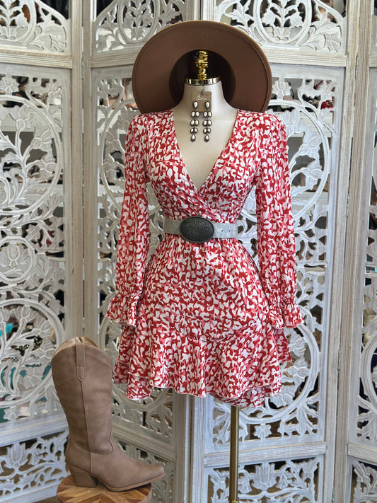 Cheetah Red Mini Dress - no Estira, no Stretchy