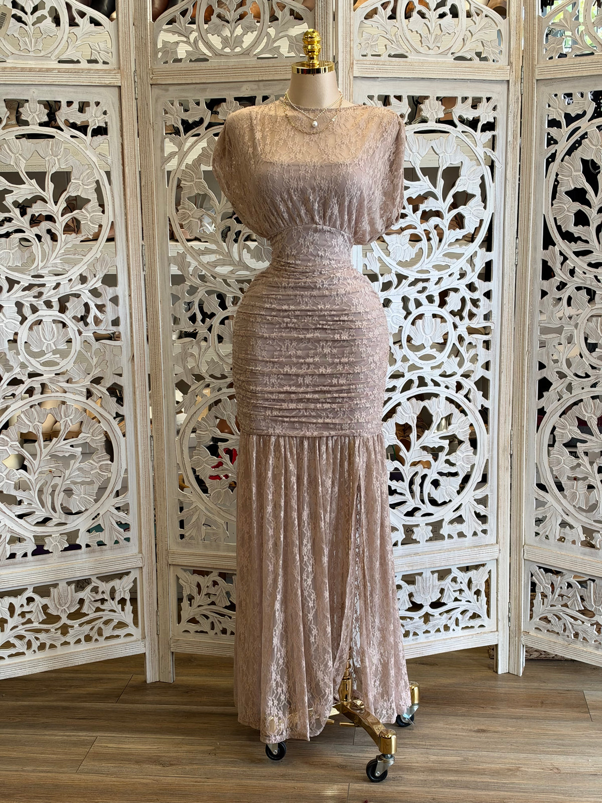 Garnet Opulence Gown- Estira , Stretchy