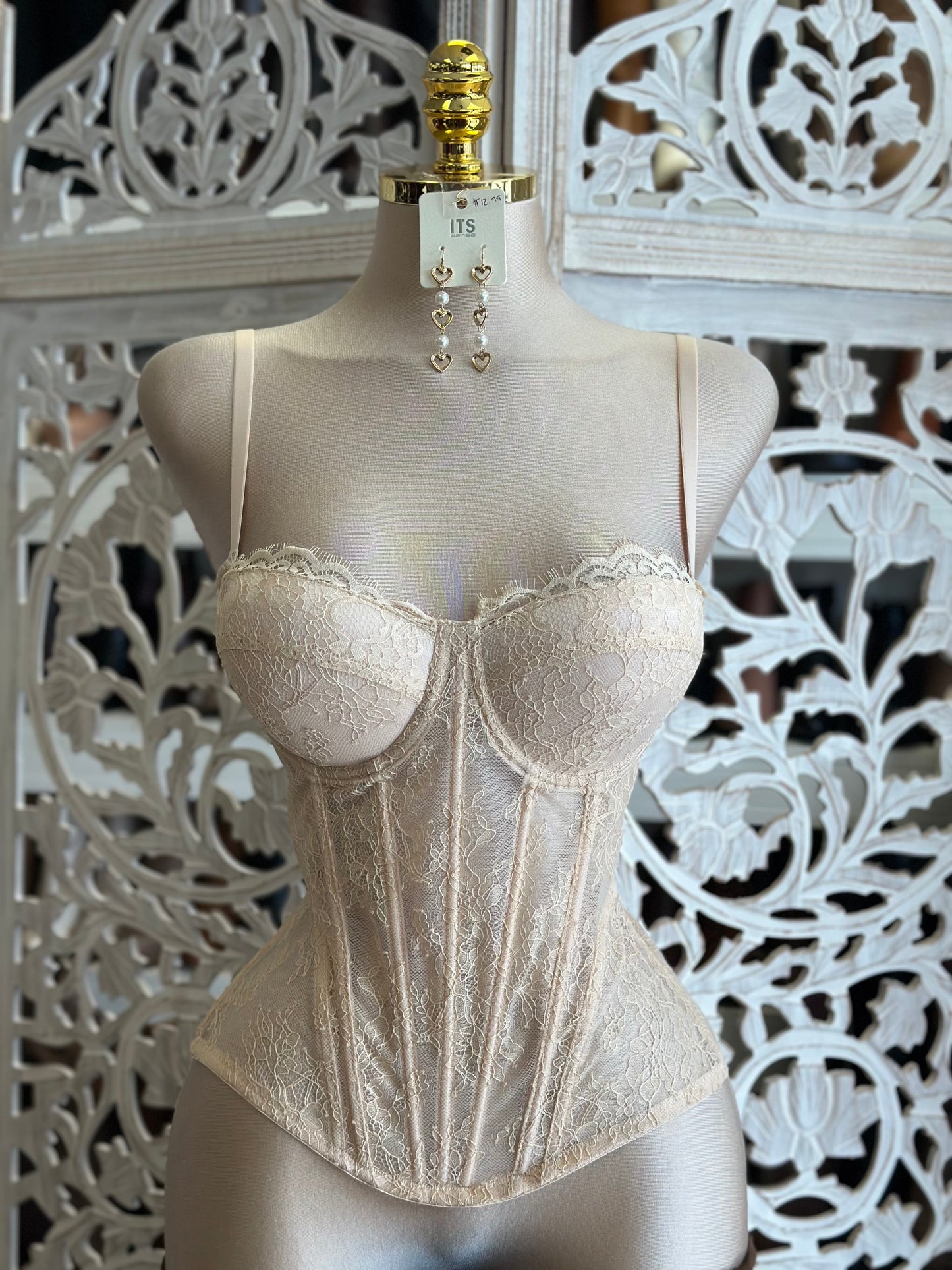 Lace Corset Top- Estira, Stretchy