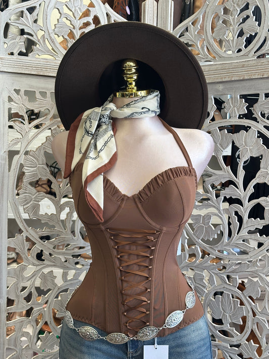 Midnight Lace-Up Corset