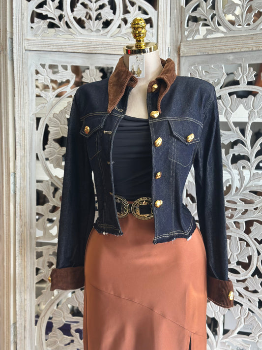 Fitted Jean Corduroy Jacket- Not Stretchy, No Estira