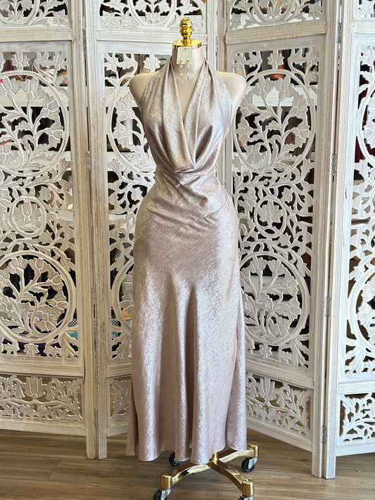 Low Cut Draped Evening Dress-Estira, Stretchy