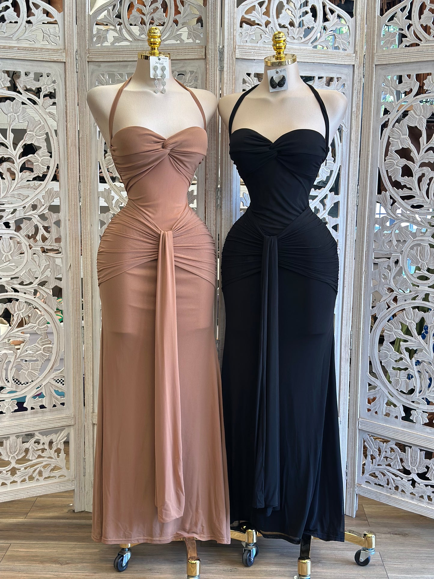 Elsa Halter Dress- Stretchy, Estira