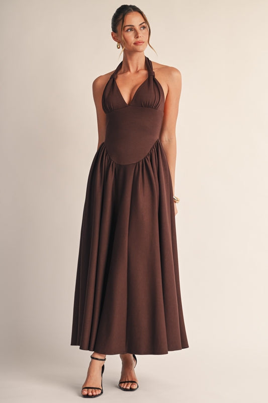 Corset Halter Dress- Stretchy, Estira