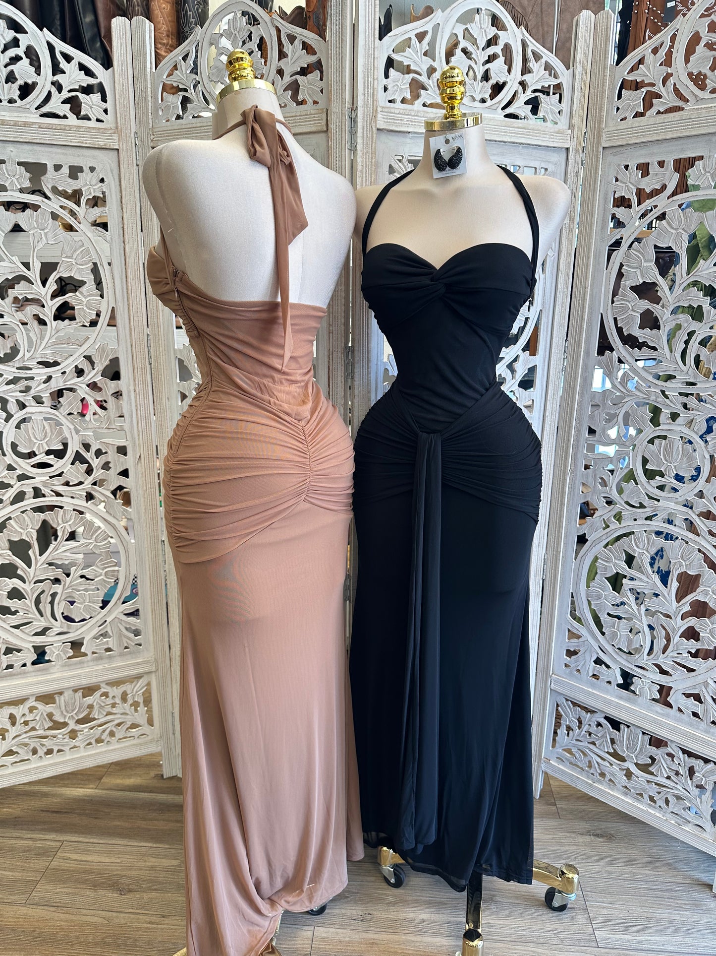 Elsa Halter Dress- Stretchy, Estira