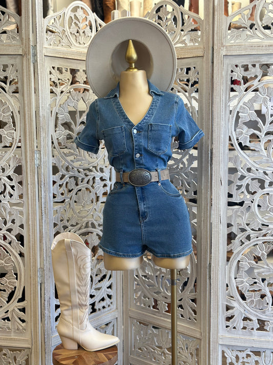 Denim Jumpsuit - Estira, Stretchy