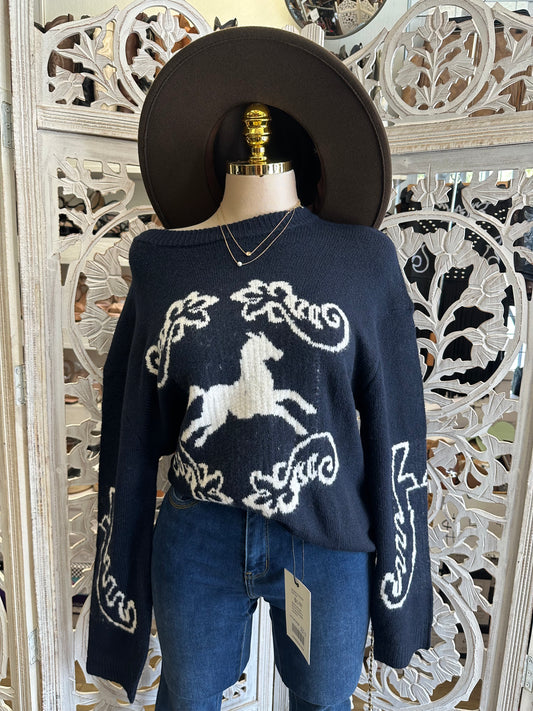 Aspen Equestrian Knit Sweater