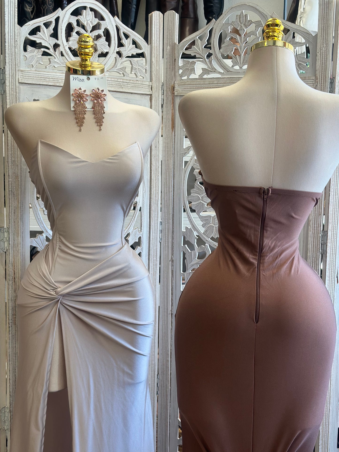 Strapless Knotted Gown - Stretchy, Estira