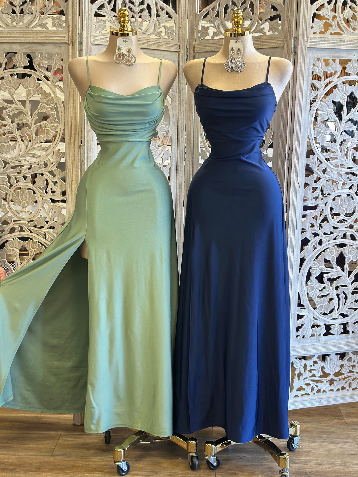 Slim Fit Strappy Maxi Dress - Estira, Stretchy