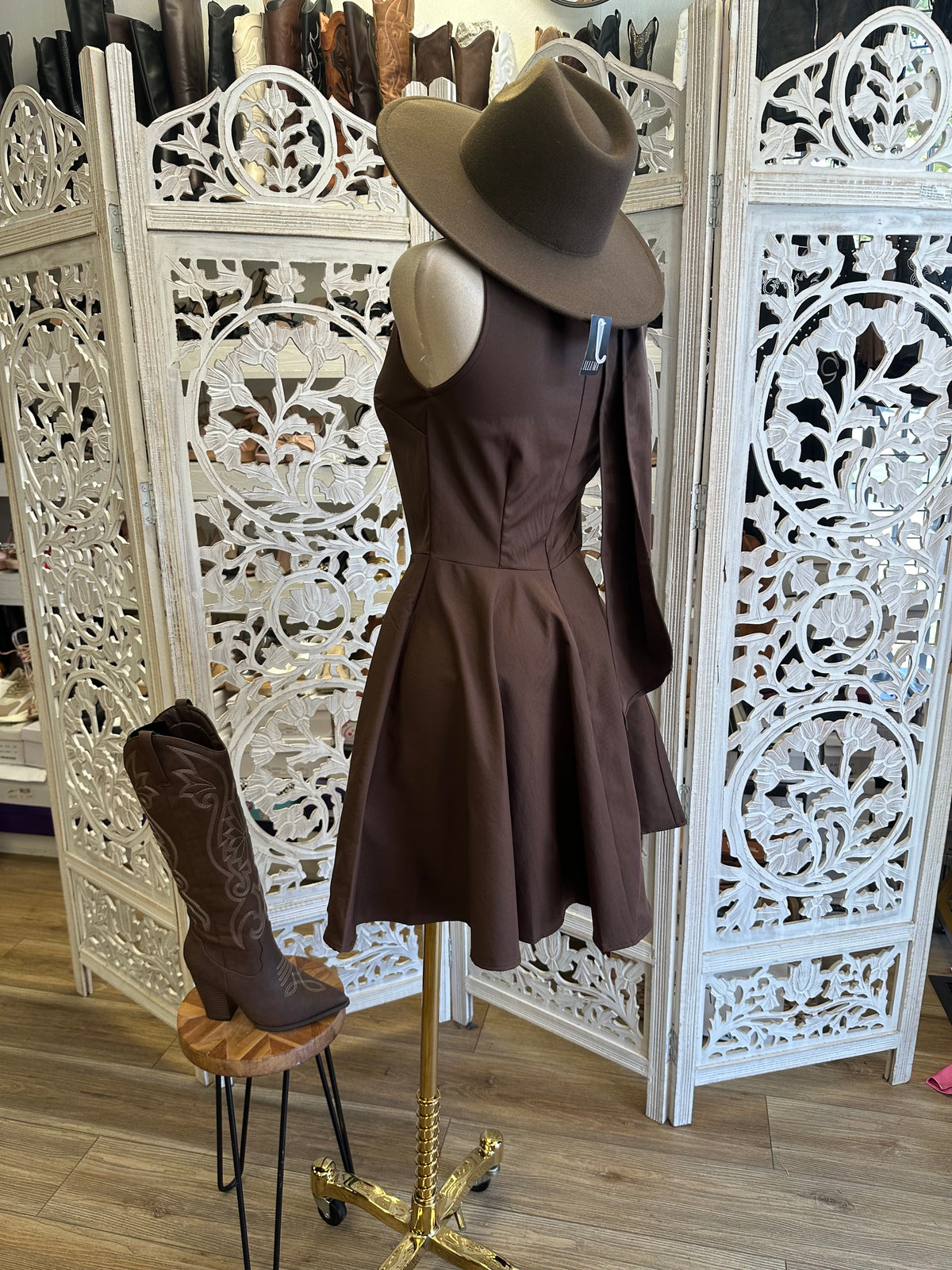 Pivot Scarf Mini Dress-Slightly Stretchy, Estira Poc